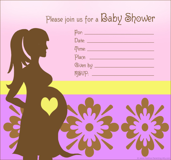 Free custom baby shower invitations in modern retro style for girls.