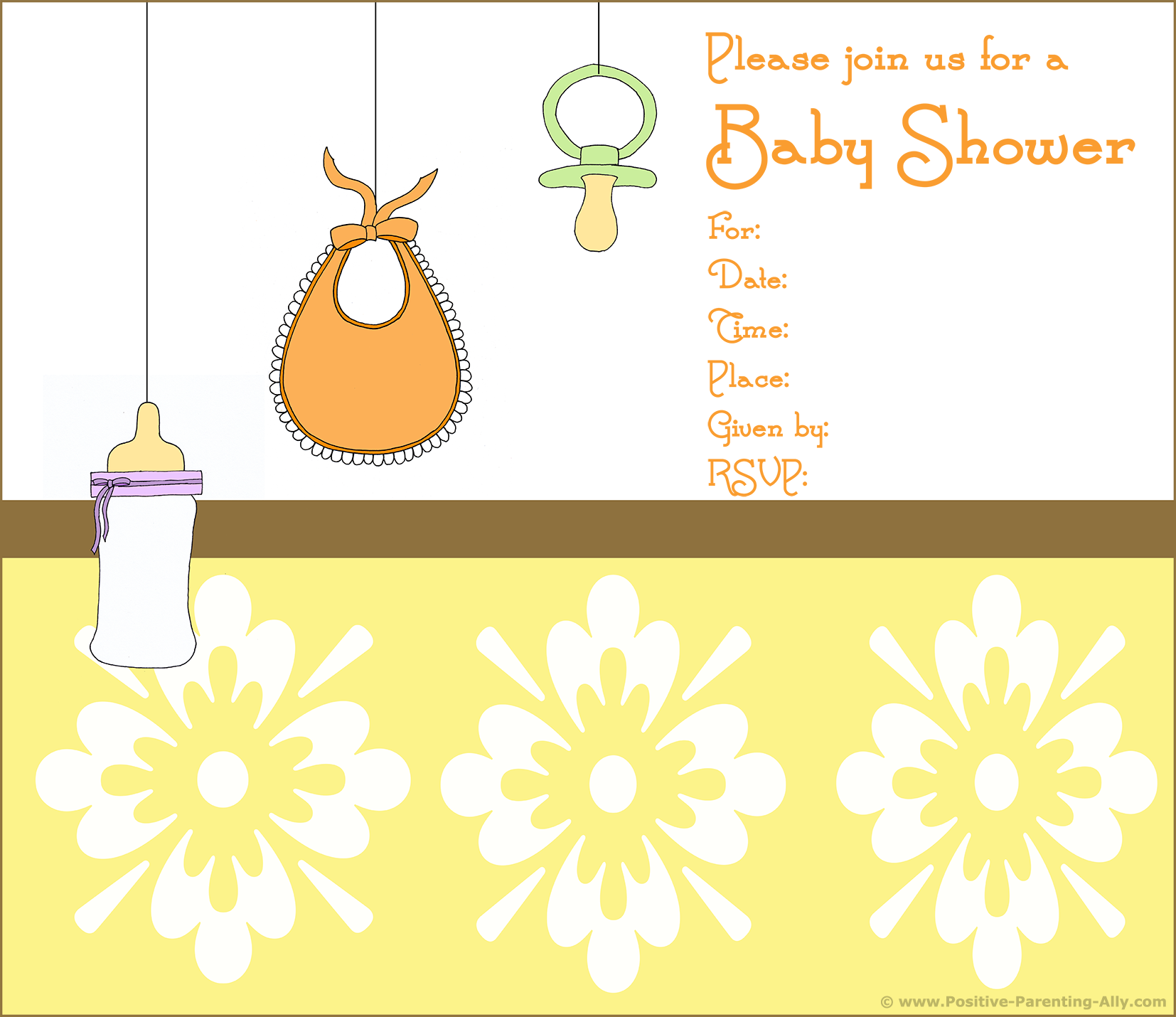 Free Printable Baby Shower Invitations In High Quality Resolution