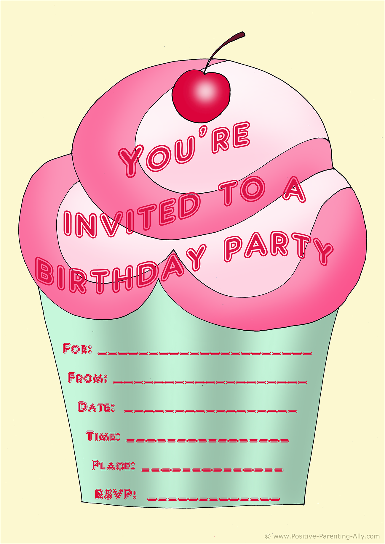 make your own party invitations birthday invitation card template ...