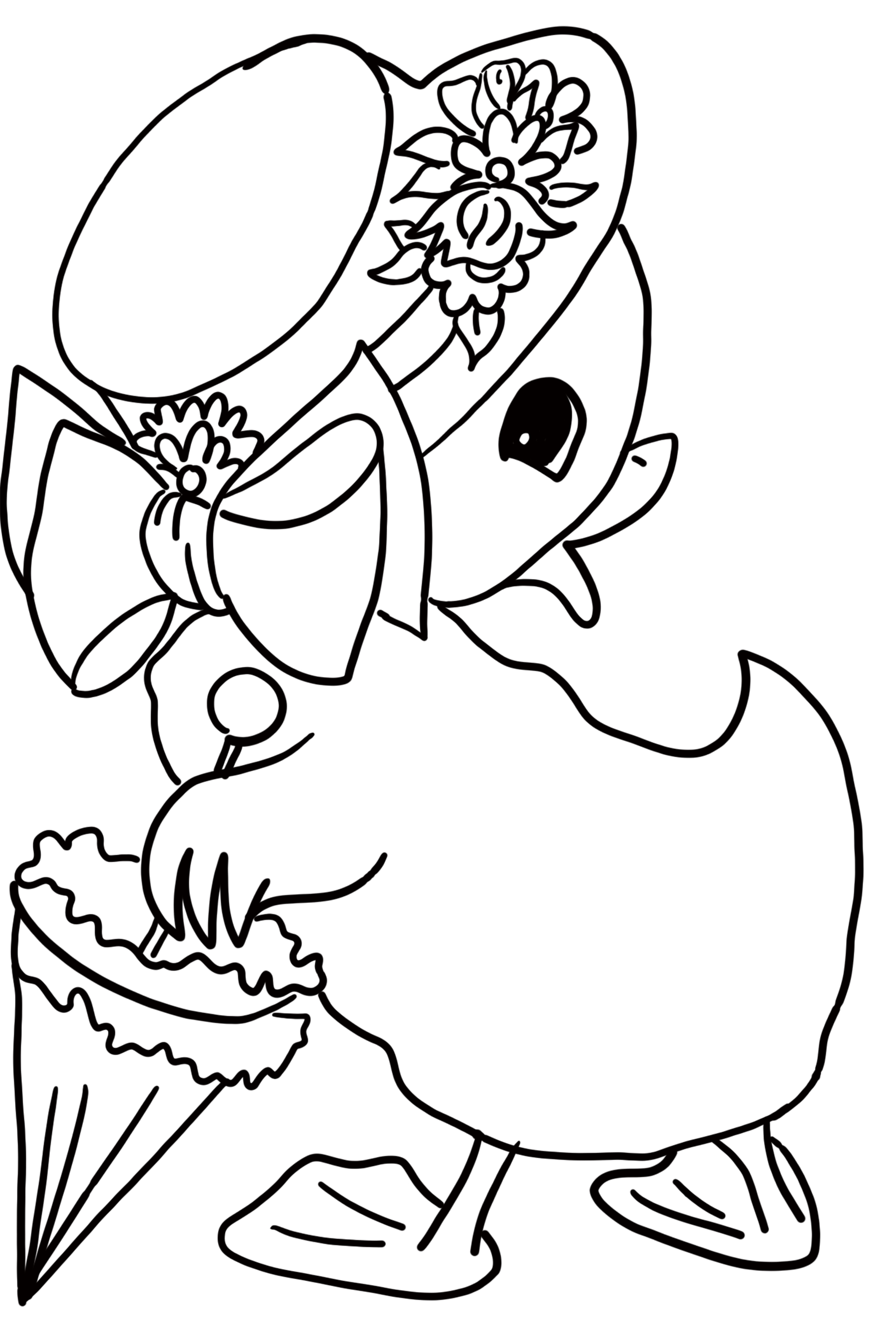 Cartoon Free Coloring Pages For Kids For Easter with simple drawing