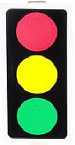 Red light, green light is a great outdoors learning game for kids: Picture of a traffic light.
