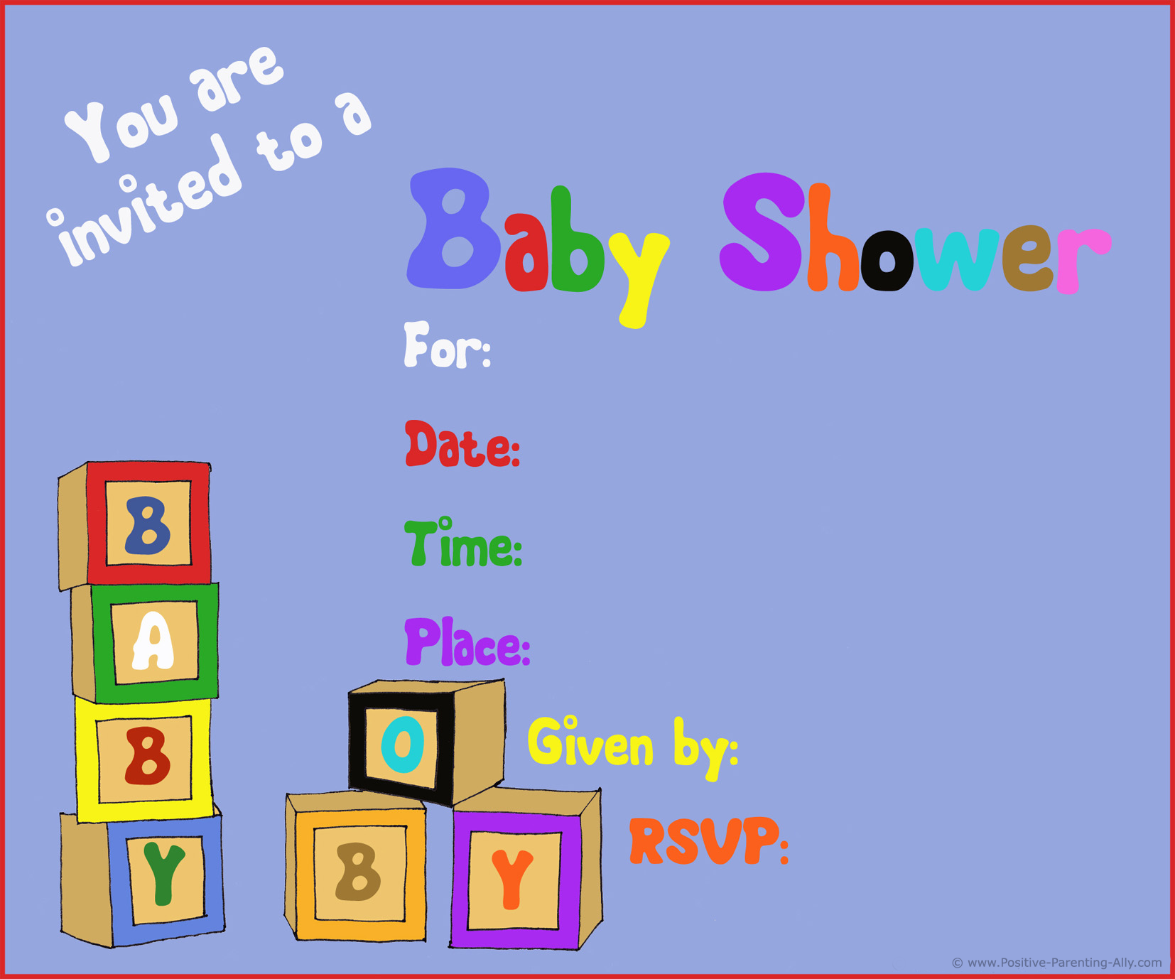 free printable baby shower invitations templates for boys