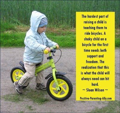 Parenting quote by Sloan Wilson on support and freedom.